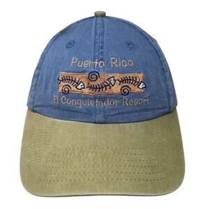 Puerto Rico El Conquistador Resort Baseball Cap Blue One Size Adjustable Royal